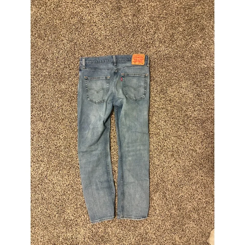 Levi's 513 Slim Straight Jeans Men's 31x30 Light Wash Blue Denim